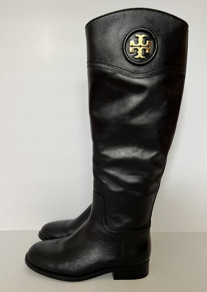 Tory burch sale riding boots black