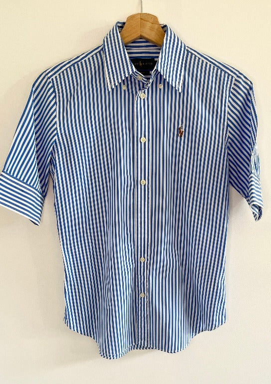 Ralph lauren striped short sleeve shirt online