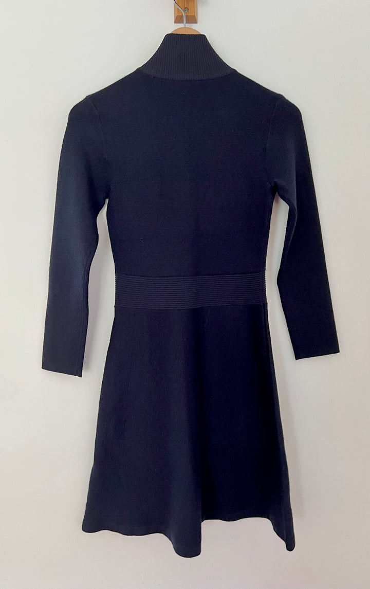 Sandro Navy Knit Dress