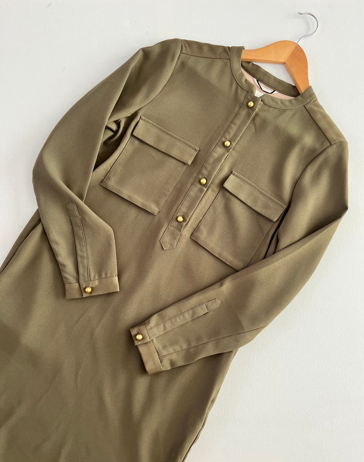 Day Birger et Mikkelsen Khaki Shirt dress