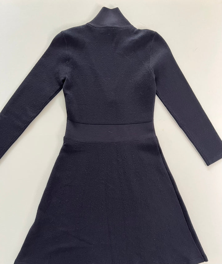 Sandro Navy Knit Dress