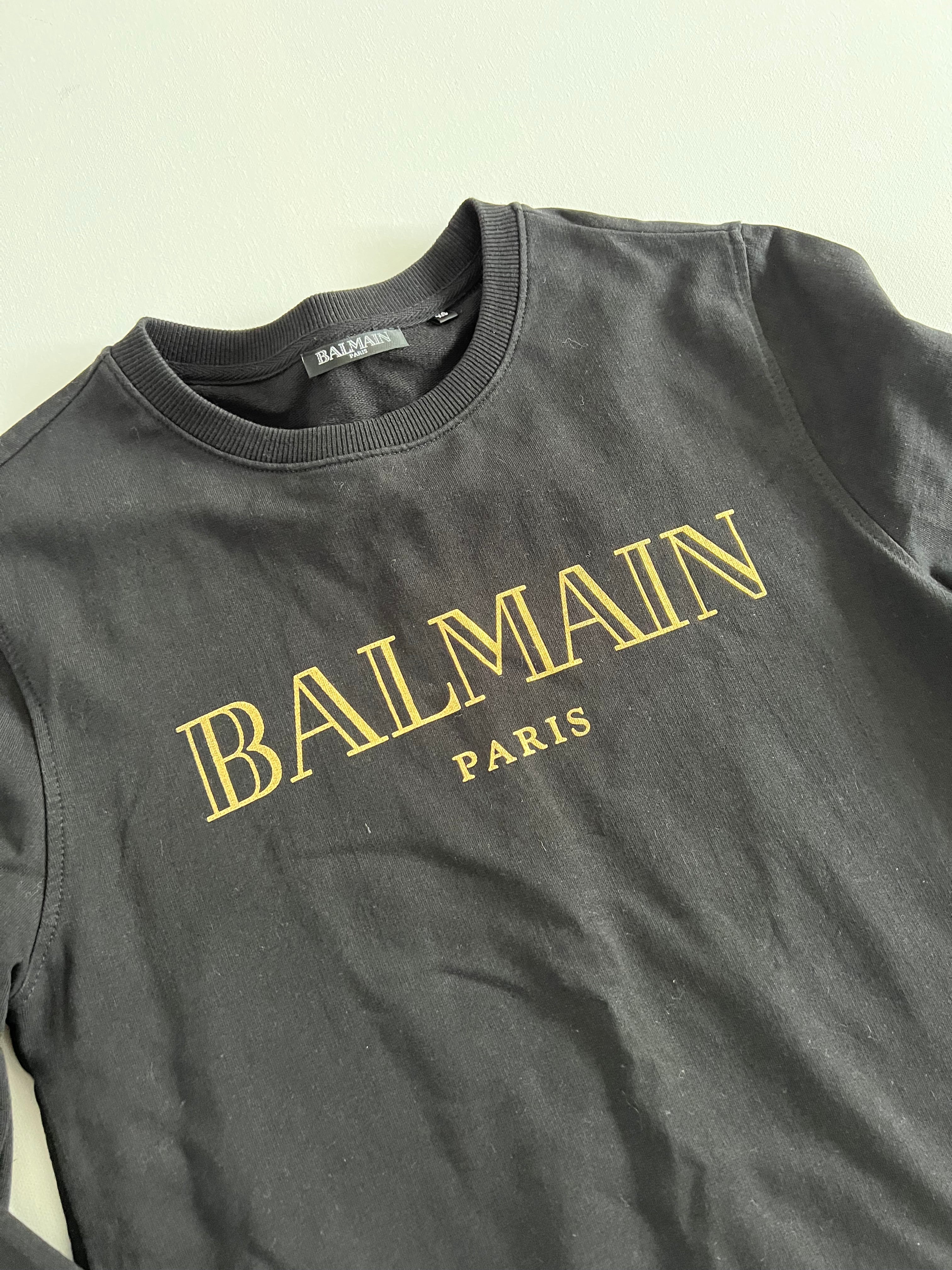 Balmain black jumper best sale