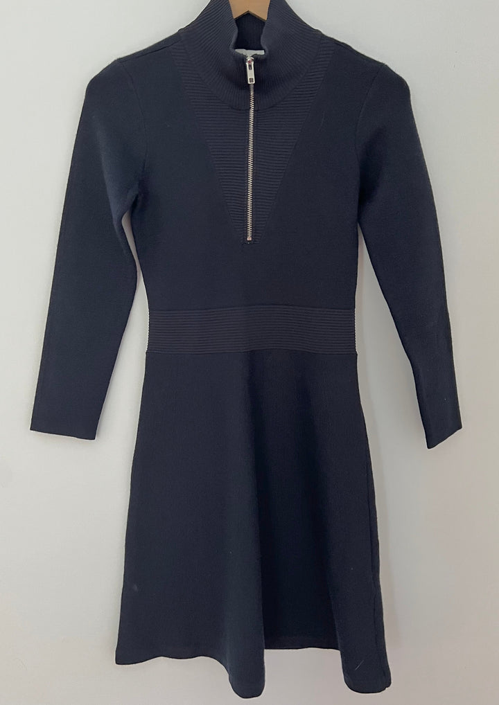 Sandro Navy Knit Dress