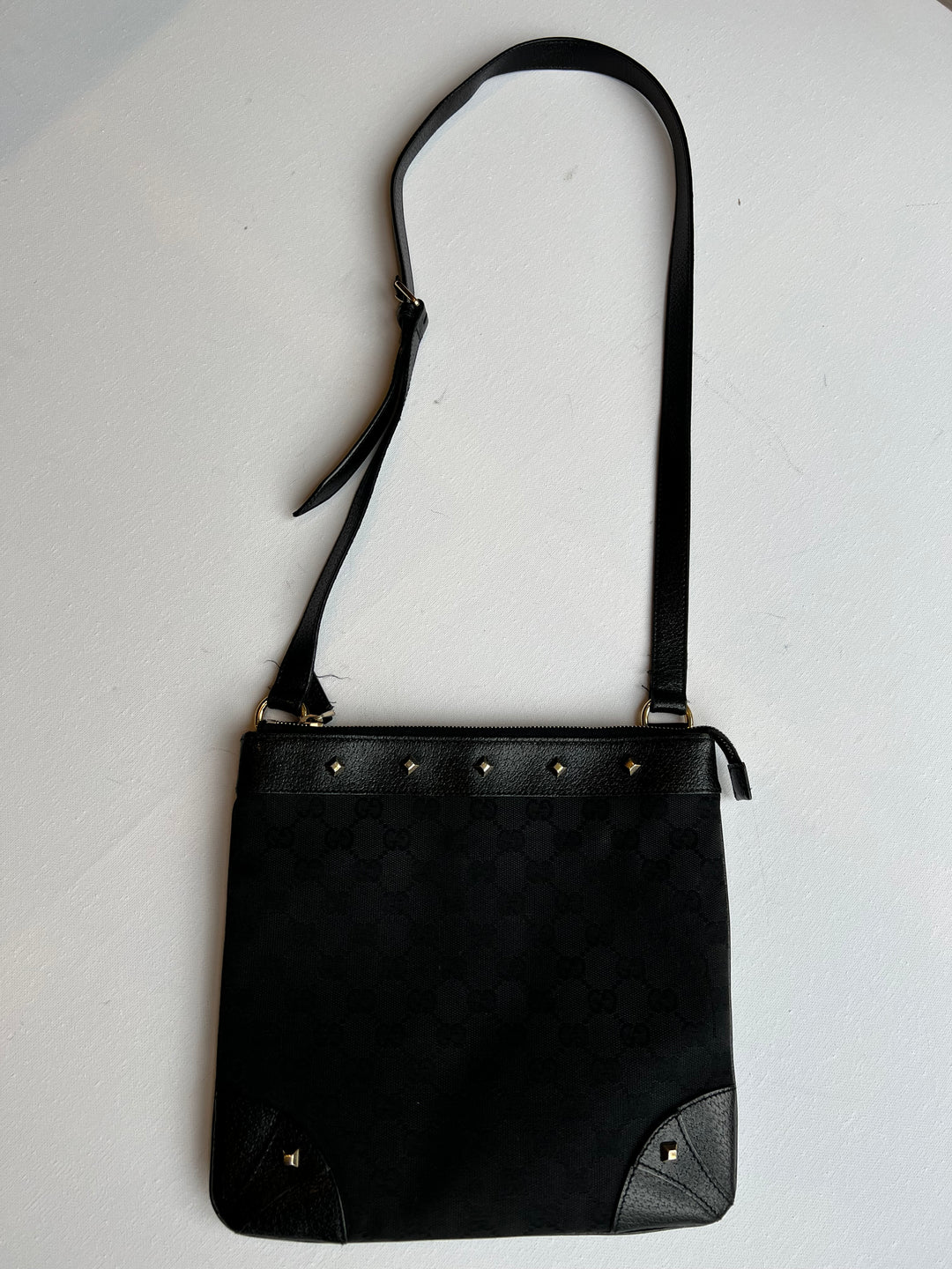 Gucci Black Canvas Messenger Bag