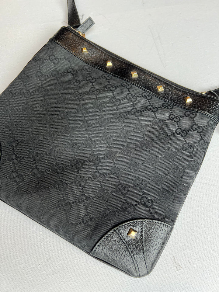 Gucci Black Canvas Messenger Bag