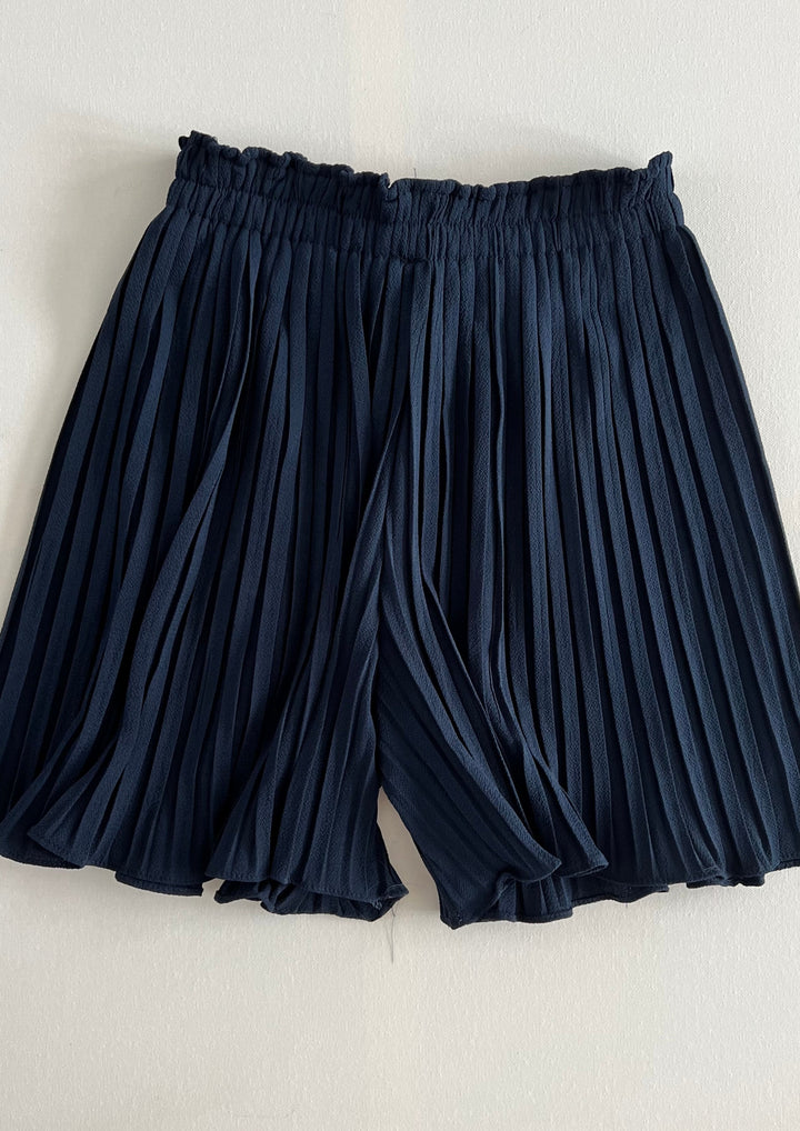 Sixties Pleated Blue Shorts