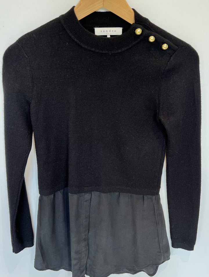 Sandro Black Sweater Size 8