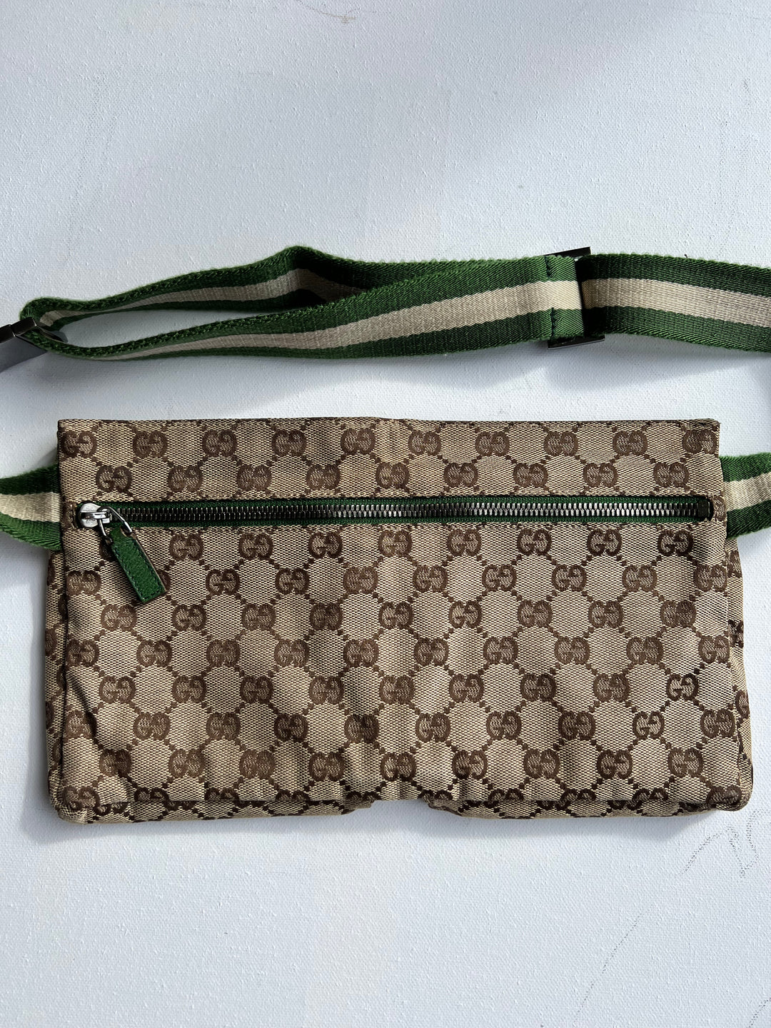 Gucci GG Canvas Green Waist bag