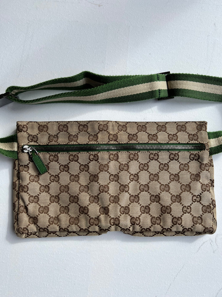 Gucci GG Canvas Green Waist bag