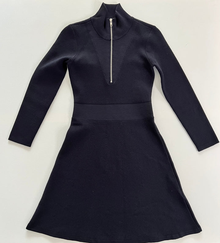 Sandro Navy Knit Dress