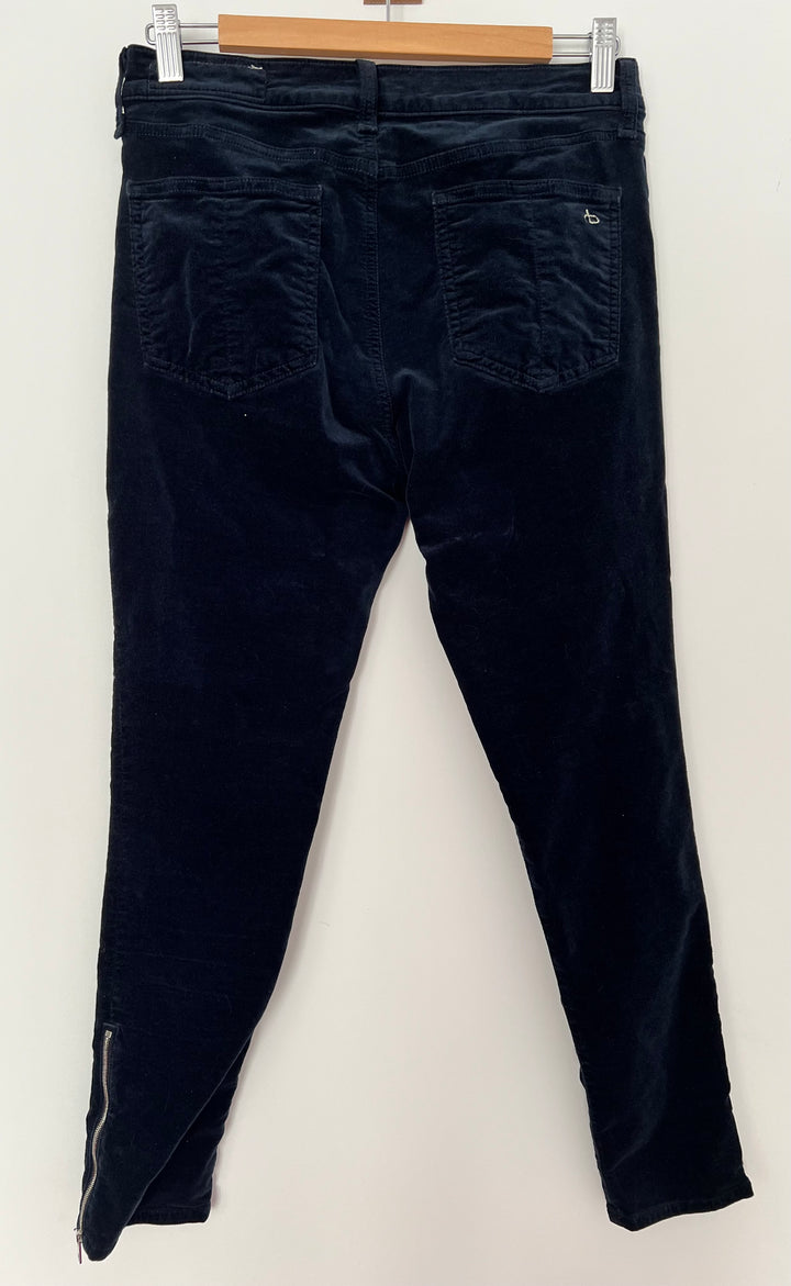 Rag & Bone Velvet Zipper Ankle Jeans