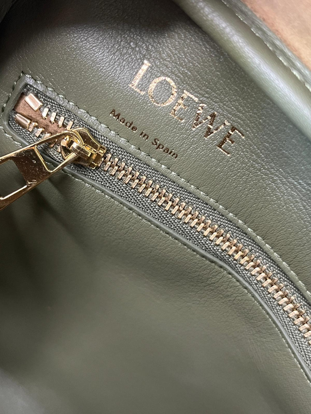 Loewe Amazona 19 Green Jacquard and Leather Square Bag