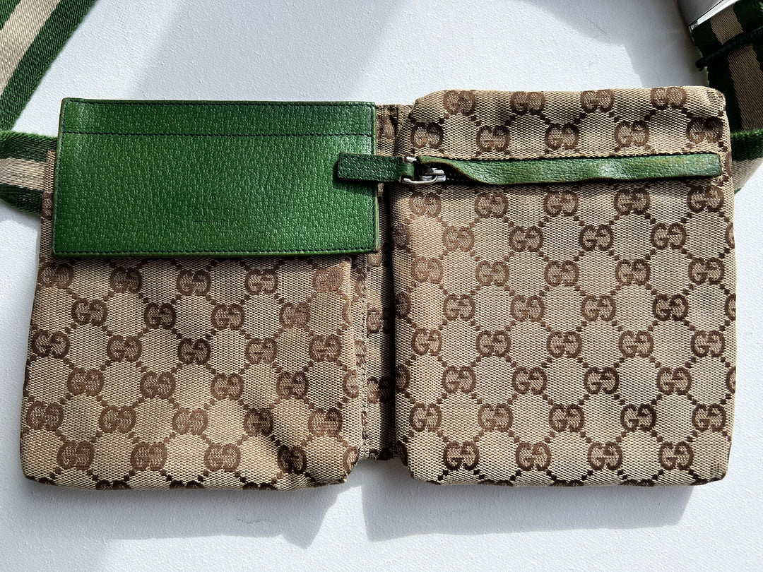 Gucci GG Canvas Green Waist bag