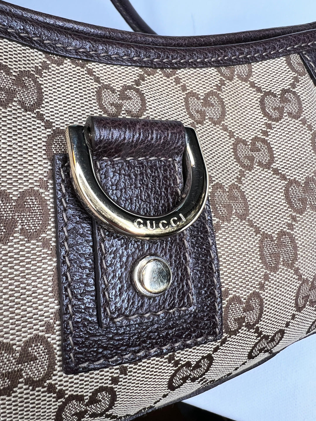Gucci D Ring GG Monogram Shoulder Bag