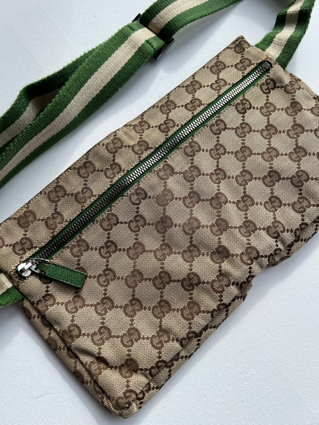 Gucci GG Canvas Green Waist bag