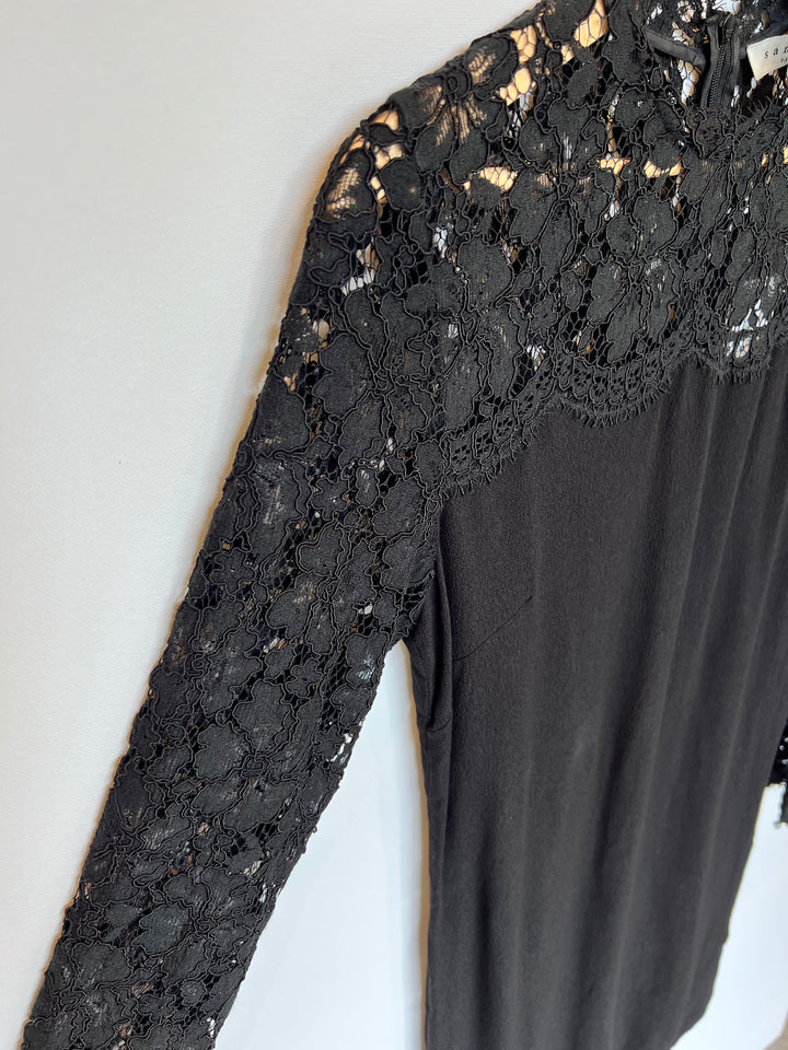 Sandro Black Lace Dress