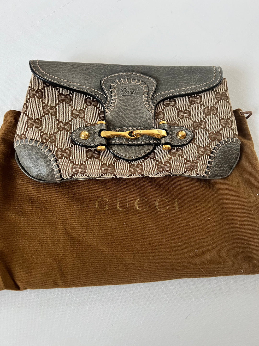 Gucci Pelham Monogram Canvas Clutch Bag