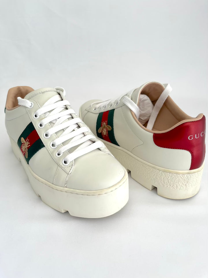 Gucci ace platform hotsell