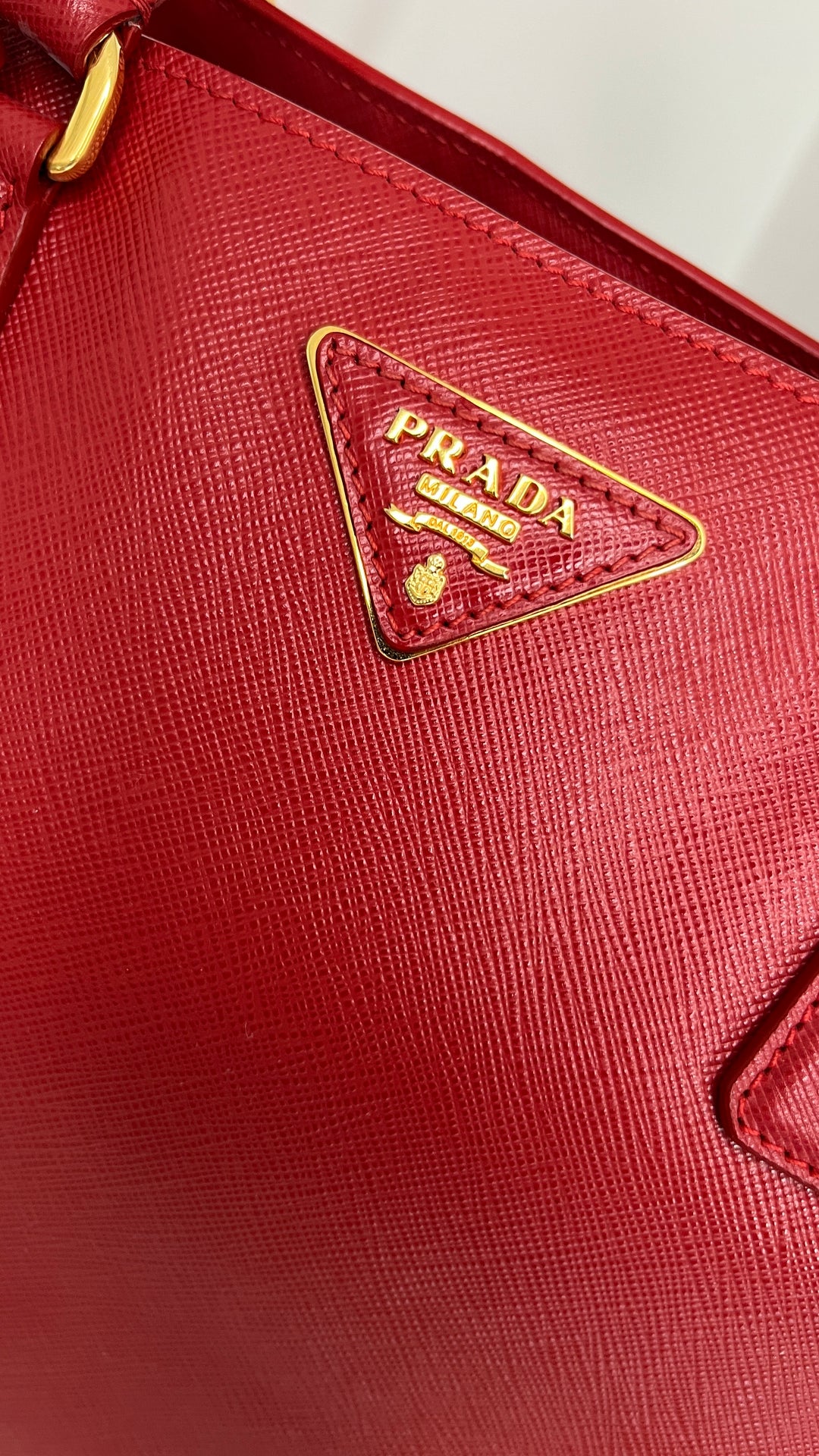 Prada Red Galleria Tote Bag