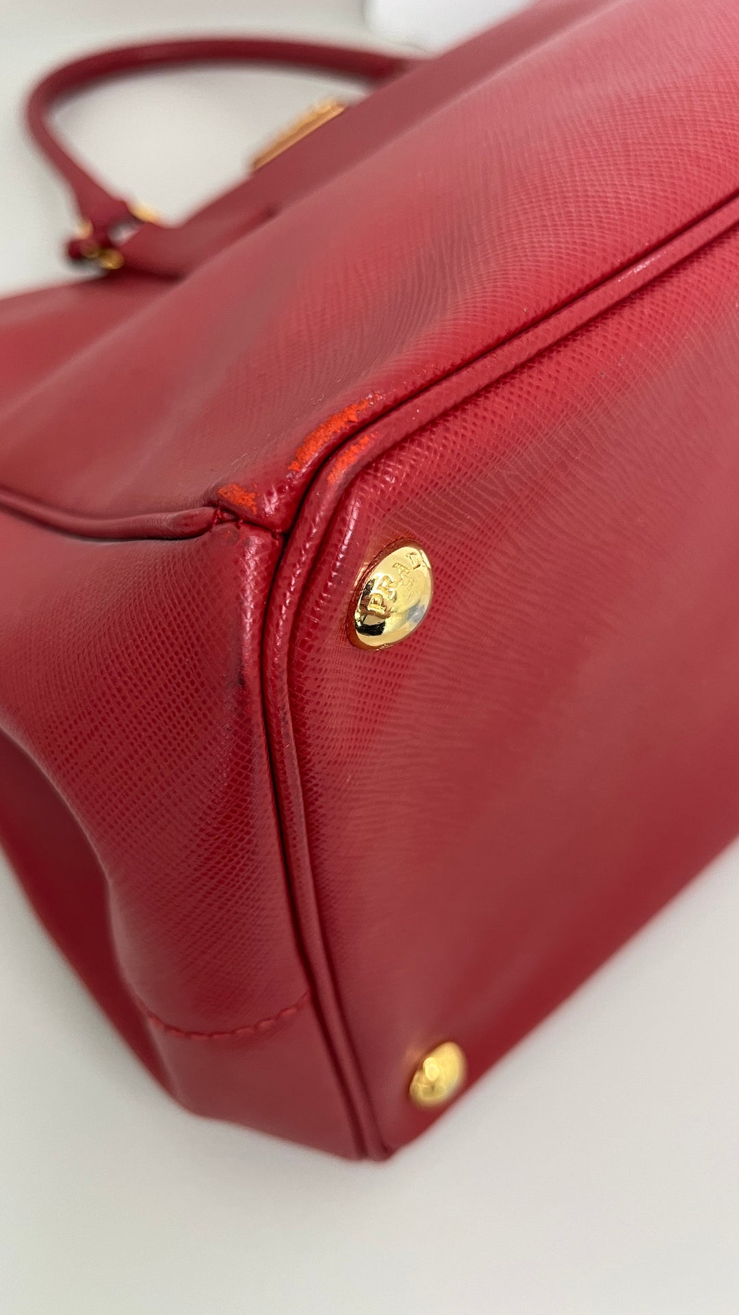 Prada Red Galleria Tote Bag