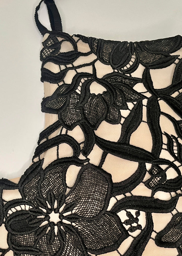 Black lace pre owned Alice and Olivia top