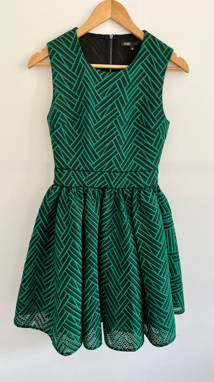 Green and black Maje dress