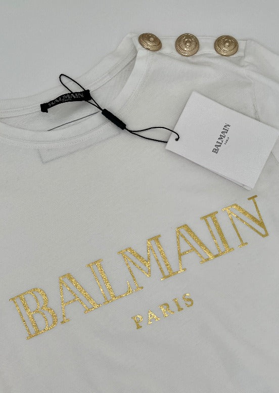 Women's Balmain white t shirt