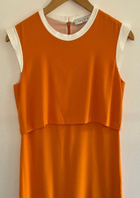 Sandro Rupert orange dress