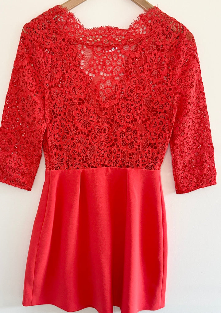 Claudie Pierlot Red Lace Dress