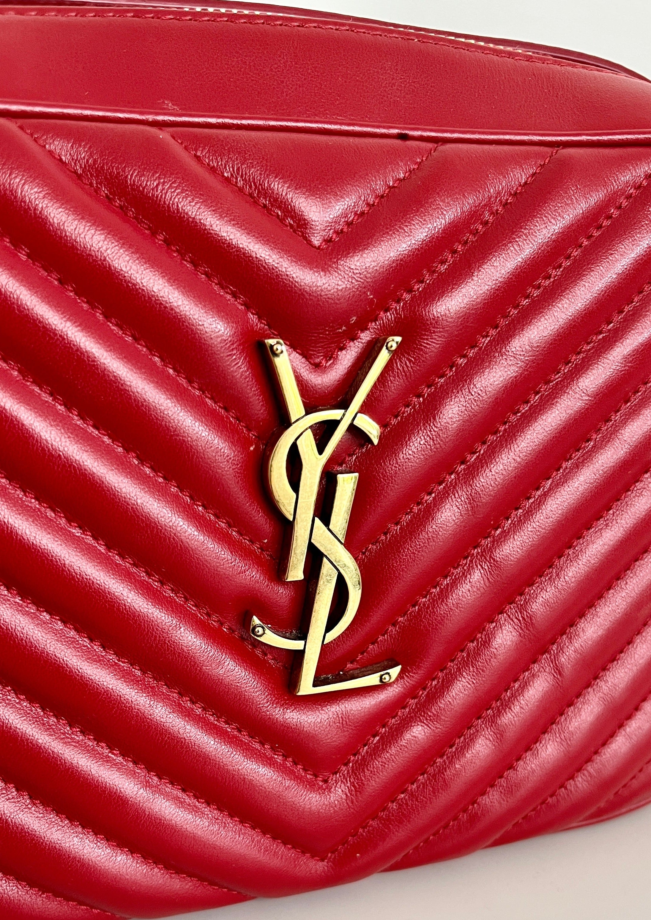 Ysl lou camera on sale bag dark red