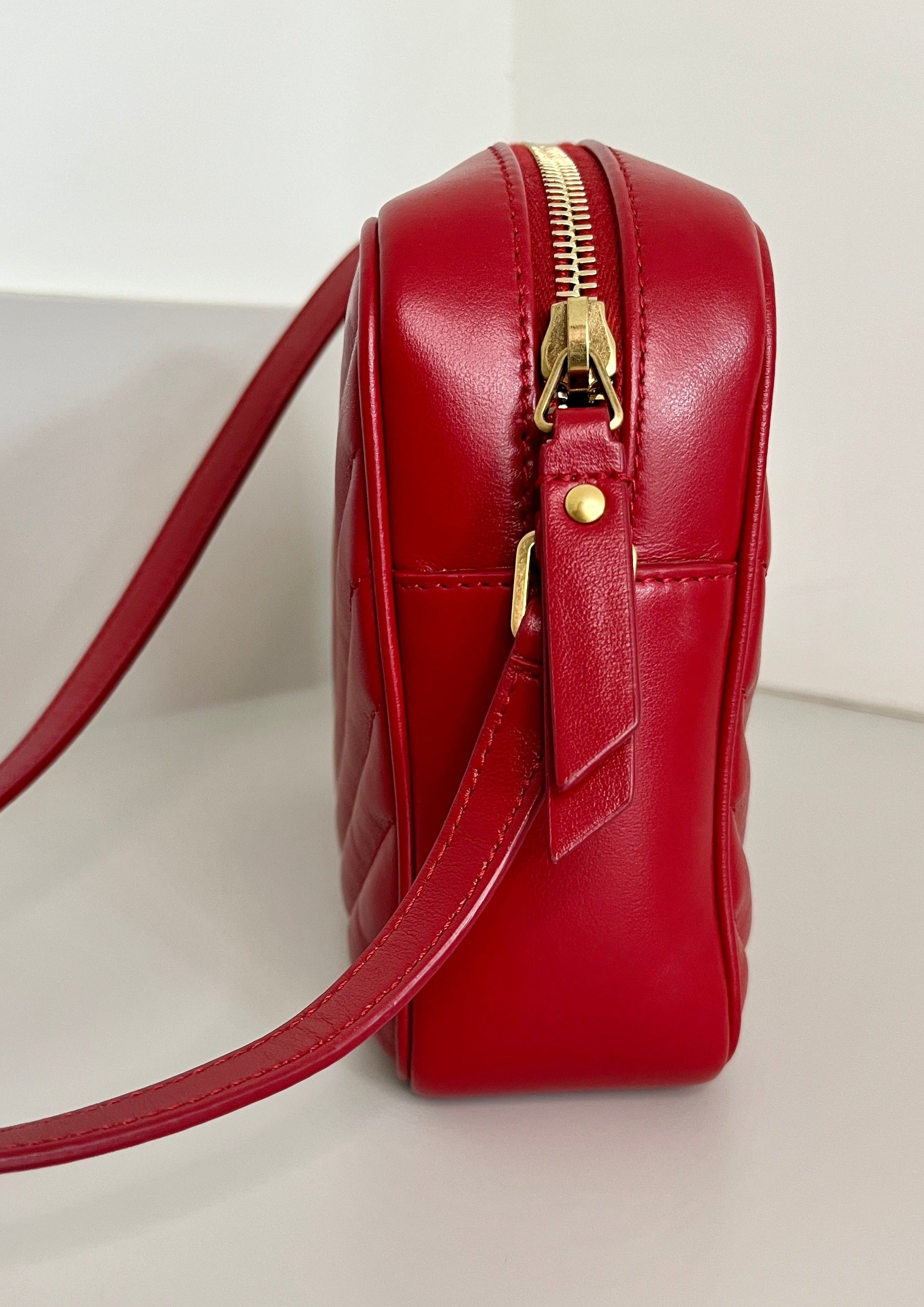 Ysl red quilted on sale bag