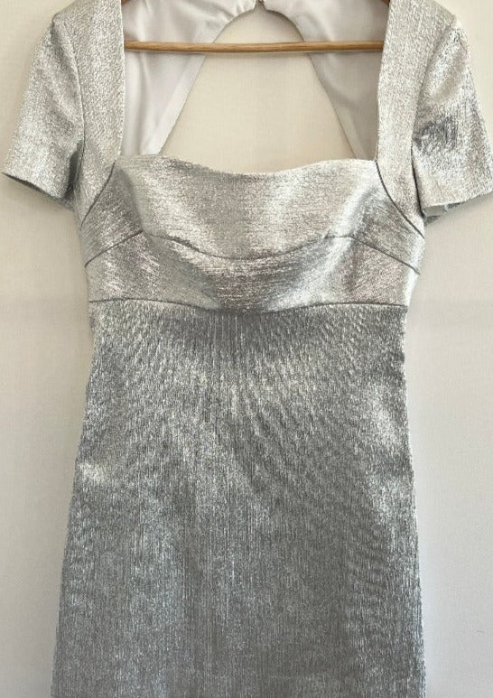 Silver Sandro cap sleeve mini dress