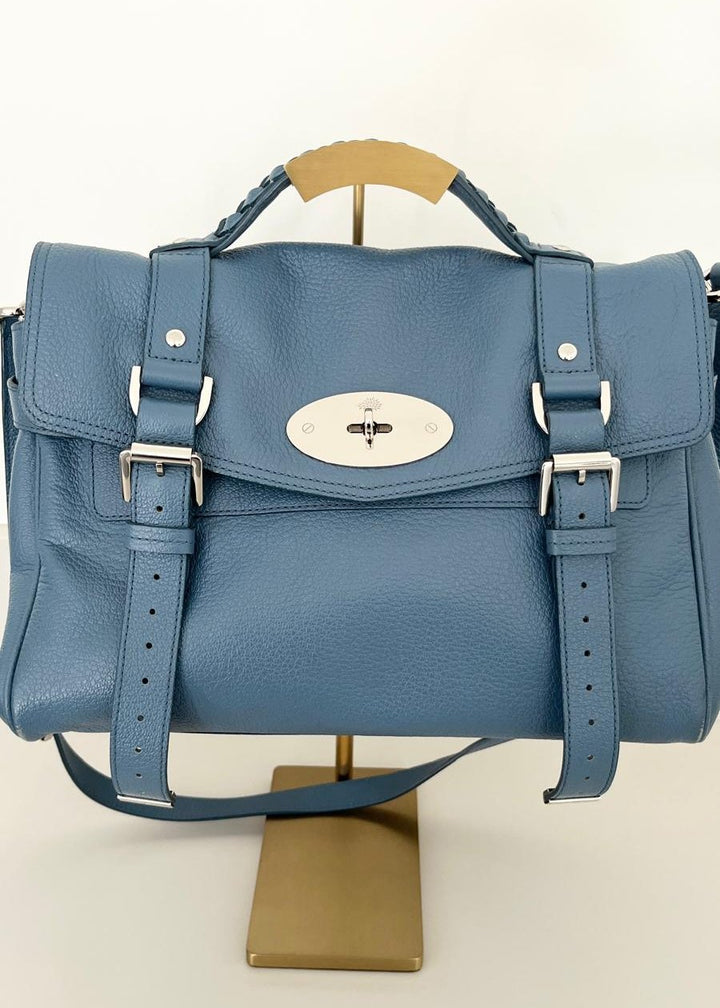 Mulberry Alexa Blue with Silver Tone Hardware