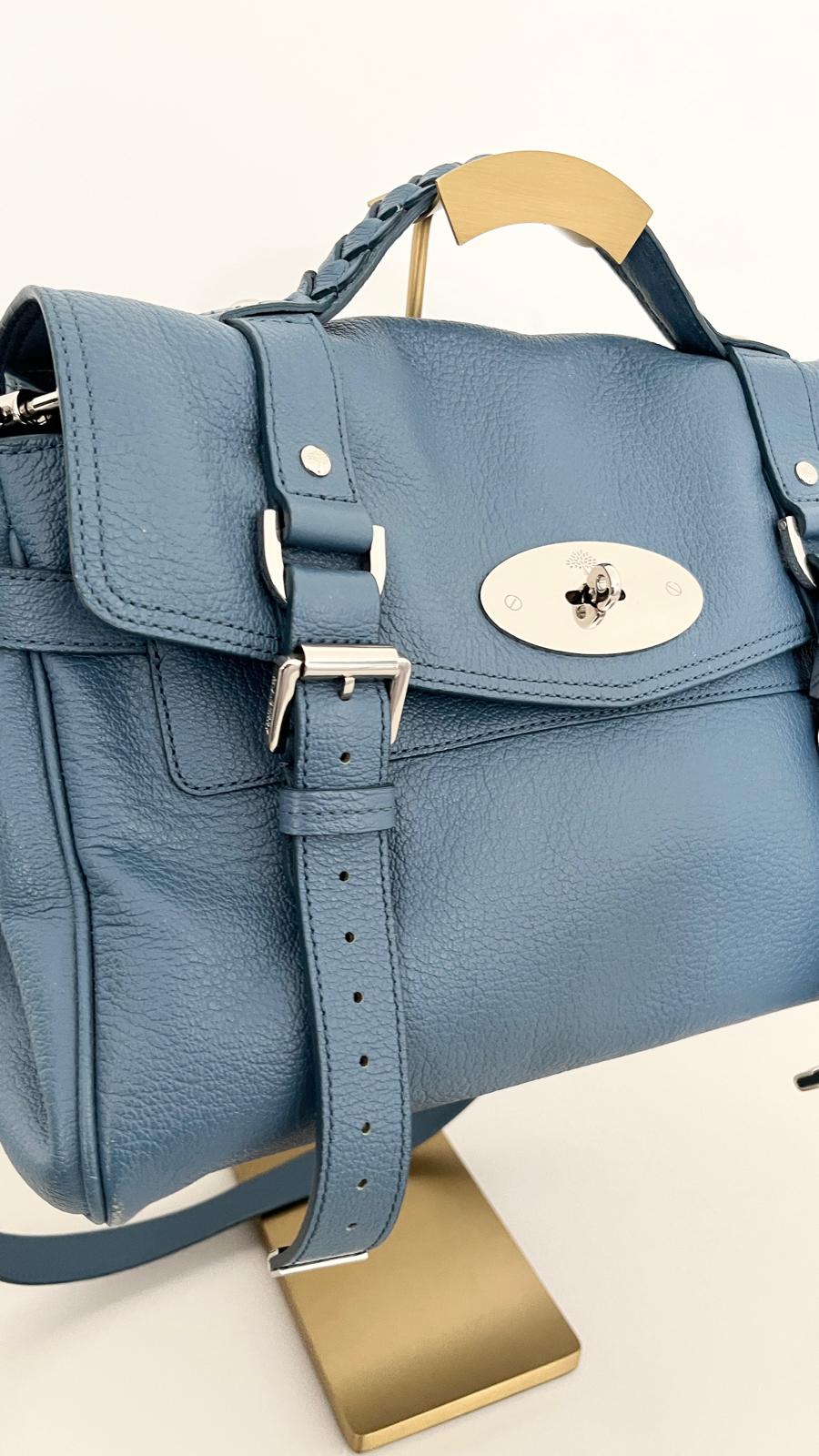 Mulberry Alexa Blue with Silver Tone Hardware