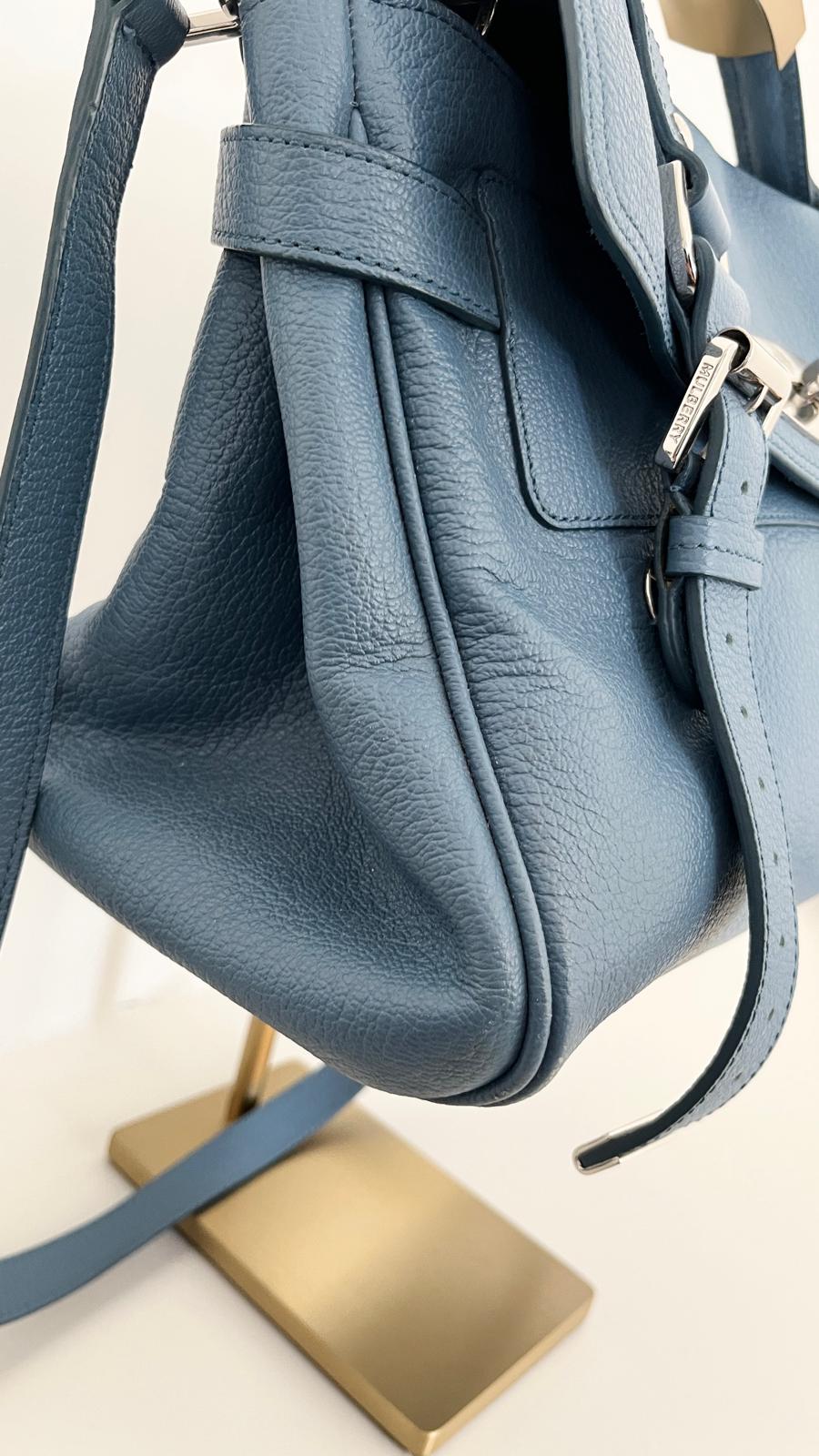 Mulberry Alexa Blue with Silver Tone Hardware