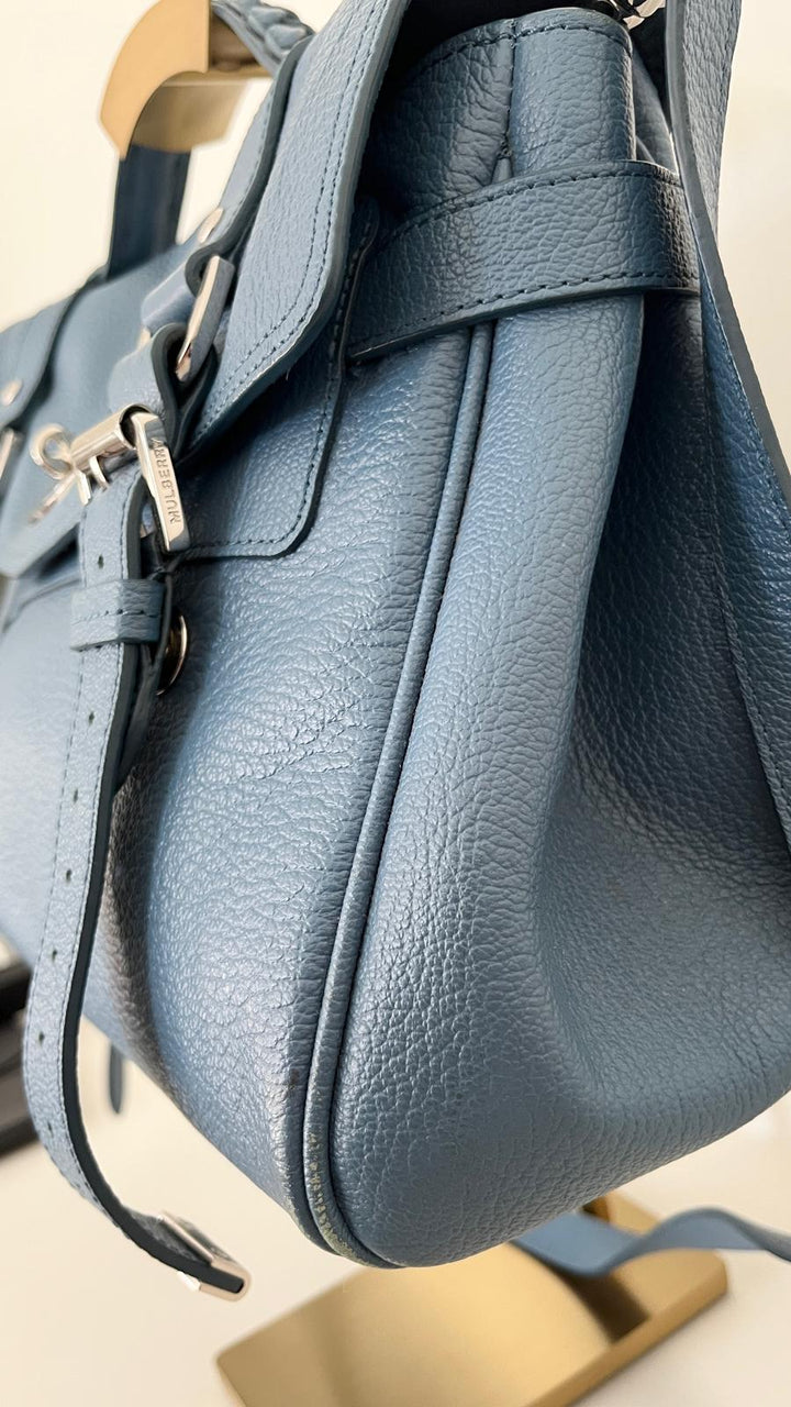 Mulberry Alexa Blue with Silver Tone Hardware