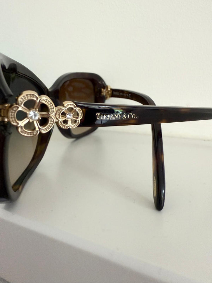 Tiffany & Co Women's Sunglasses Gold Floral Design