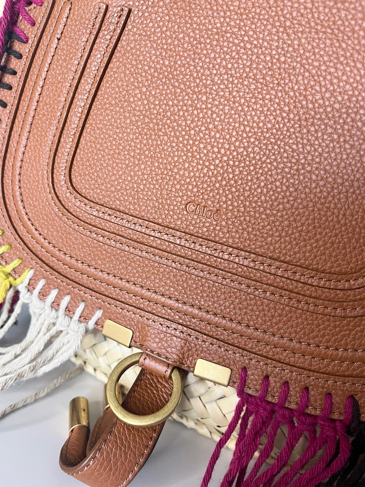 Chloé Marcie Basket Bag with fringe detailing