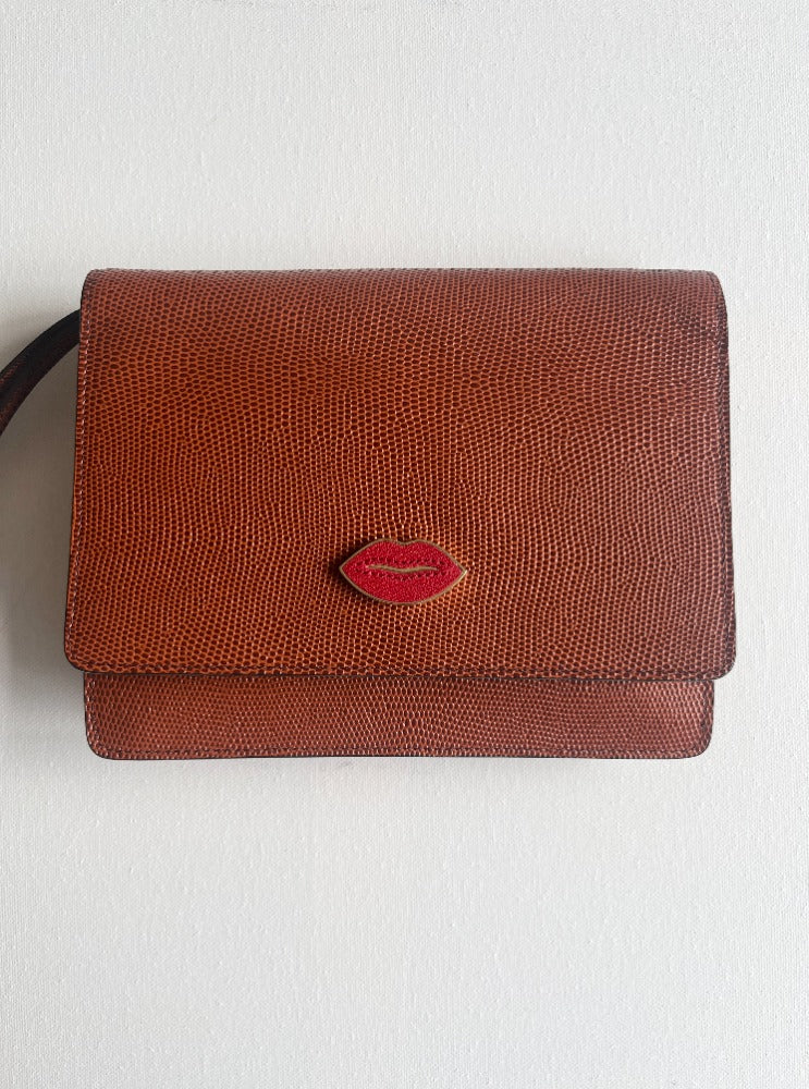 Charlotte Olympia Red Lip Clutch Bag