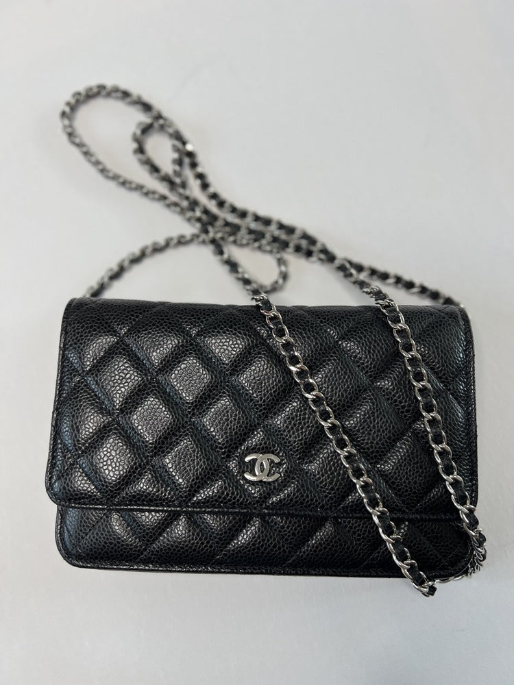 Chanel Wallet on Chain in Black Caviar Leather