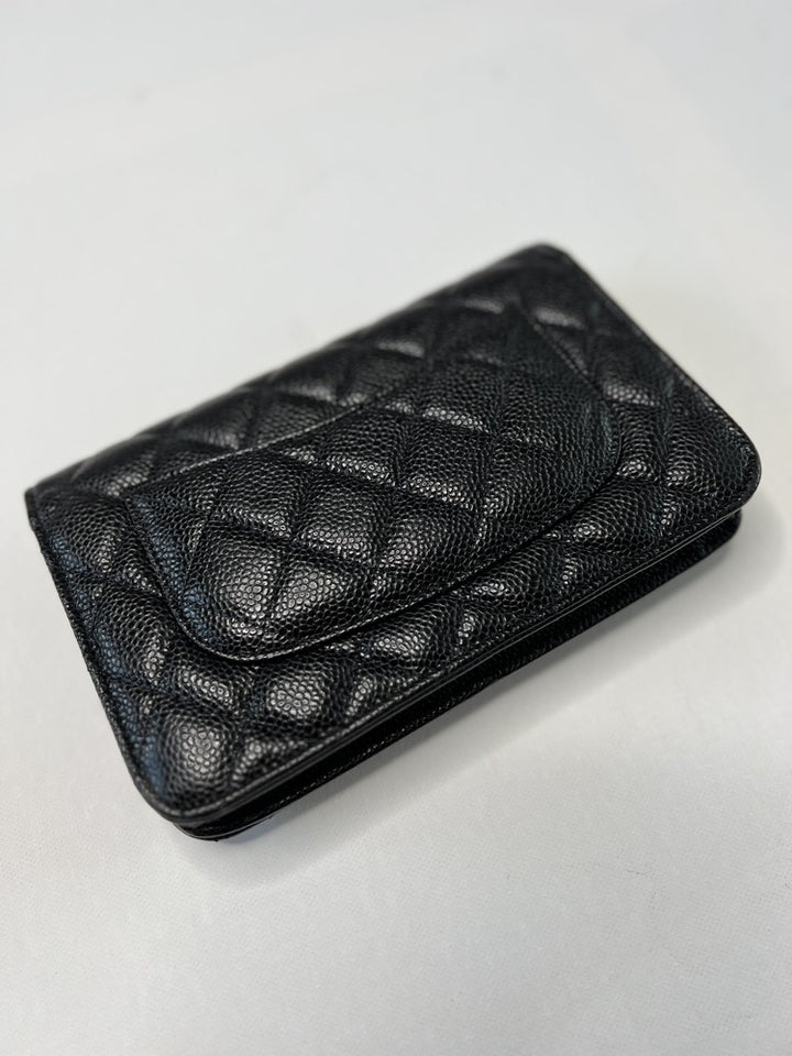 Chanel Wallet on Chain in Black Caviar Leather