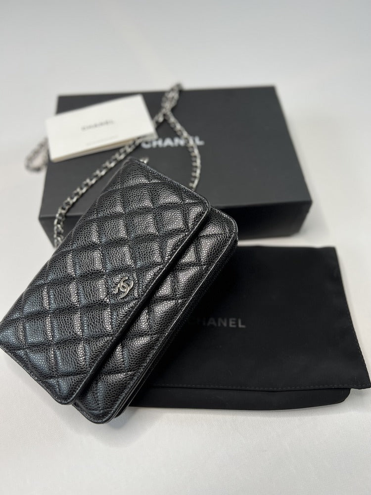 Chanel Wallet on Chain in Black Caviar Leather