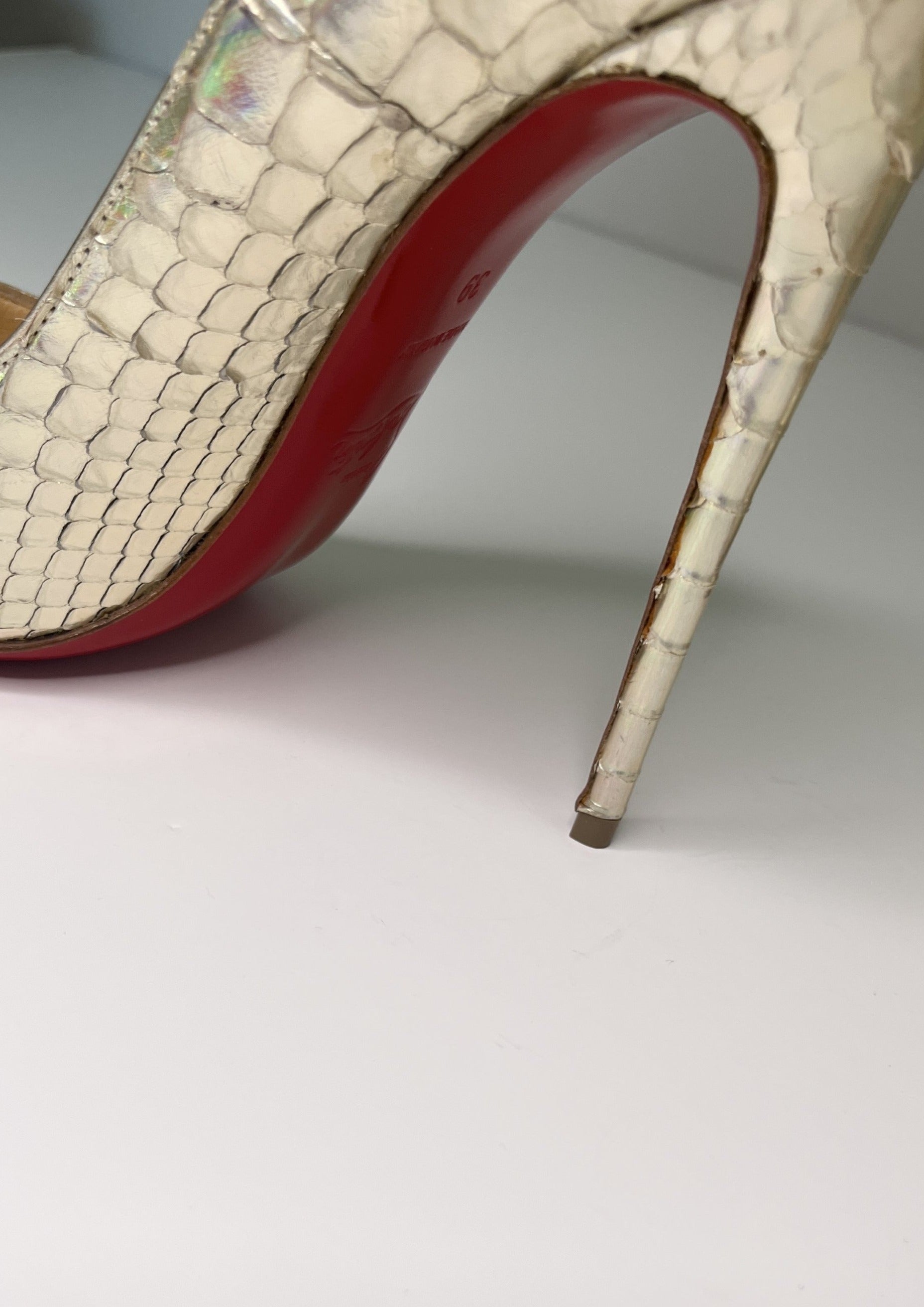 Python store louboutin heels