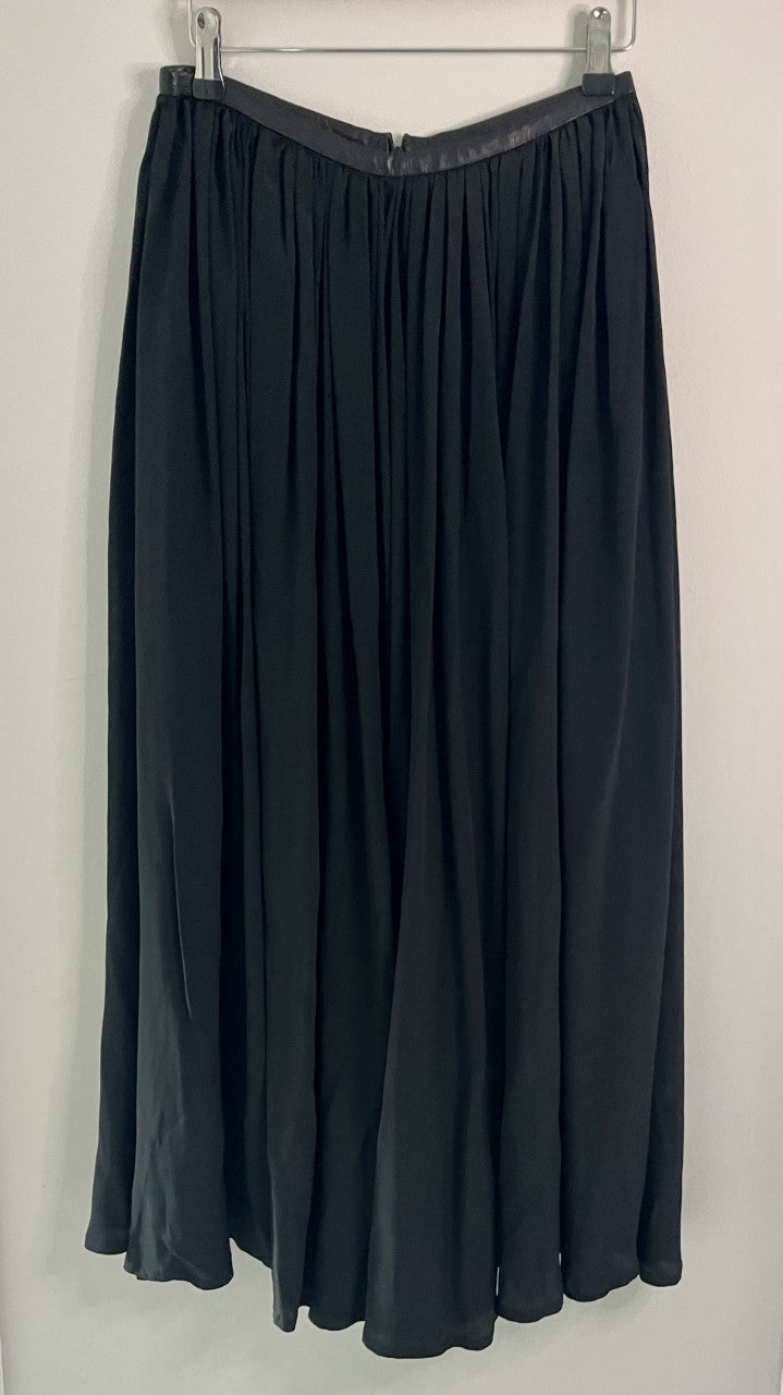 TOTEME Black Pleated Midi Skirt